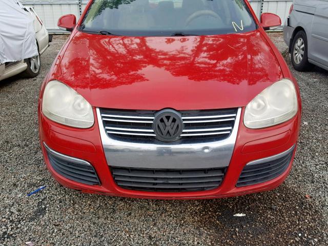 3VWSF71K37M038195 - 2007 VOLKSWAGEN JETTA 2.5 RED photo 9