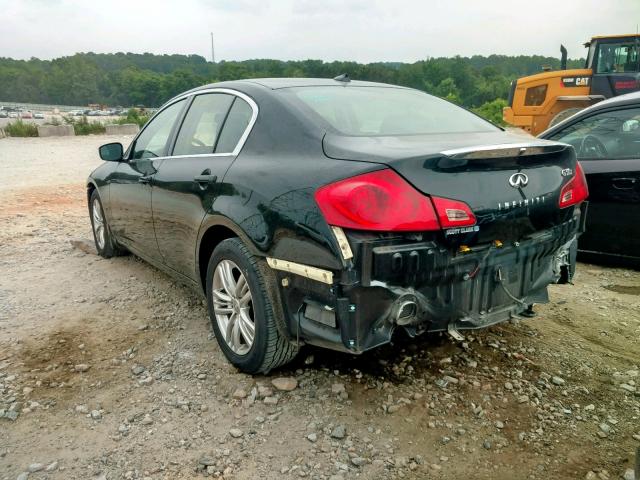 JN1CV6AR1DM357901 - 2013 INFINITI G37 BLACK photo 3