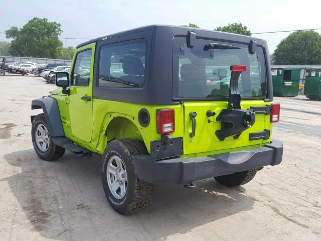 1C4AJWAG9DL551760 - 2013 JEEP WRANGLER S GREEN photo 3