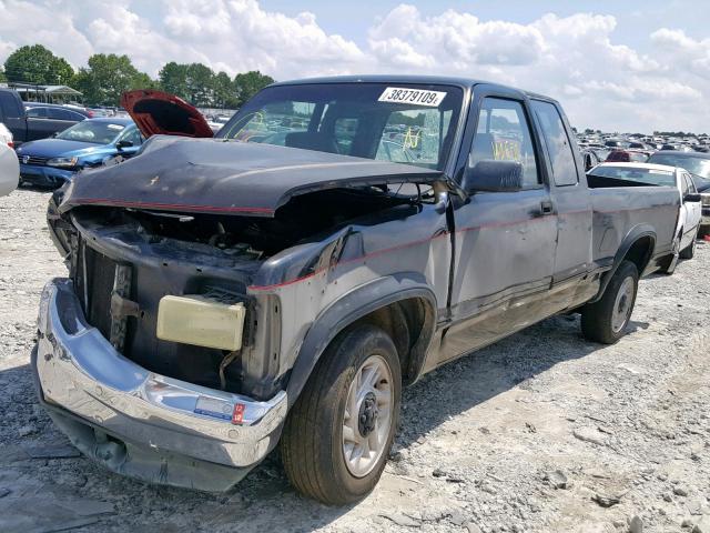 1B7FL23X4NS659474 - 1992 DODGE DAKOTA BLACK photo 2