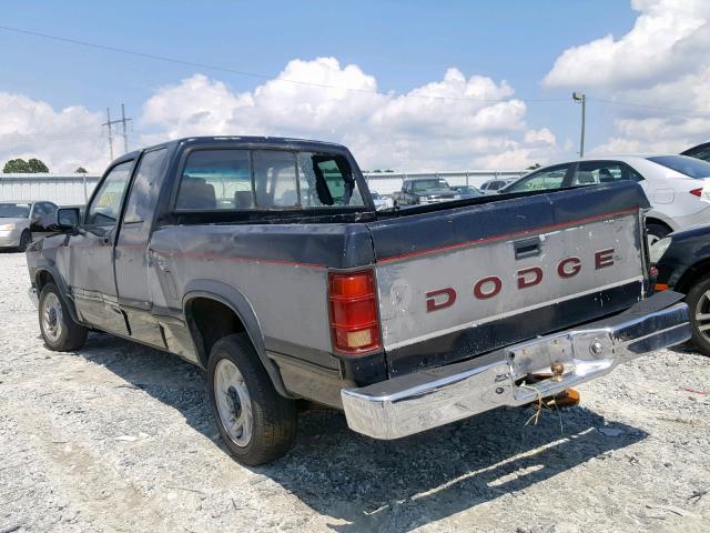 1B7FL23X4NS659474 - 1992 DODGE DAKOTA BLACK photo 3