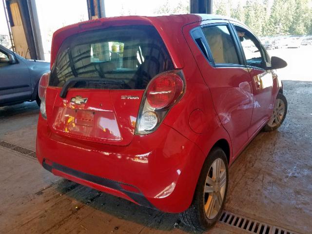 KL8CB6S95DC611015 - 2013 CHEVROLET SPARK LS RED photo 4