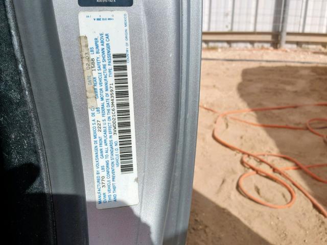 3VWDD21C63M435971 - 2003 VOLKSWAGEN NEW BEETLE Gümüş foto 10