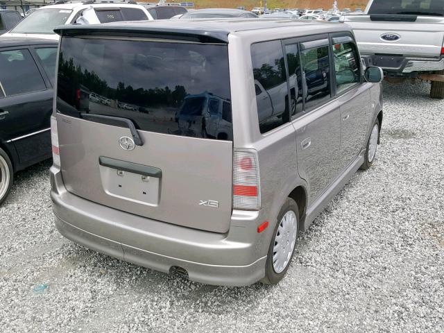 JTLKT324950170595 - 2005 TOYOTA SCION XB SILVER photo 4