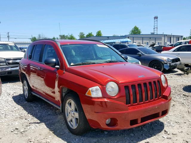 1J8FT47W67D212142 - 2007 JEEP COMPASS BURGUNDY photo 1