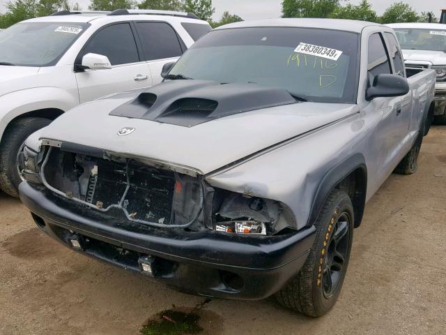 1B7GL23XXVS234975 - 1997 DODGE DAKOTA SILVER photo 2