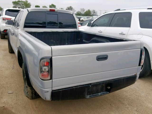 1B7GL23XXVS234975 - 1997 DODGE DAKOTA SILVER photo 3