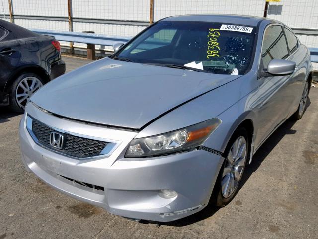 1HGCS22829A005733 - 2009 HONDA ACCORD EXL SILVER photo 2