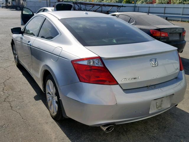 1HGCS22829A005733 - 2009 HONDA ACCORD EXL SILVER photo 3