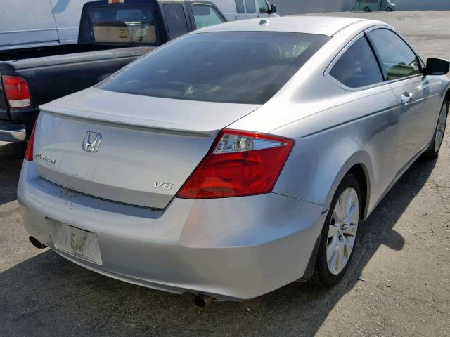 1HGCS22829A005733 - 2009 HONDA ACCORD EXL SILVER photo 4