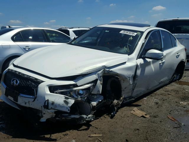 JN1BV7AR3EM695223 - 2014 INFINITI Q50 BASE WHITE photo 2