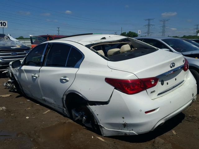 JN1BV7AR3EM695223 - 2014 INFINITI Q50 BASE WHITE photo 3