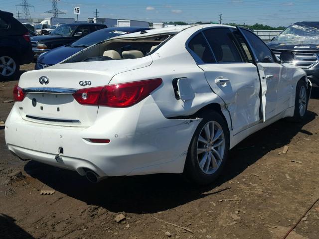 JN1BV7AR3EM695223 - 2014 INFINITI Q50 BASE WHITE photo 4