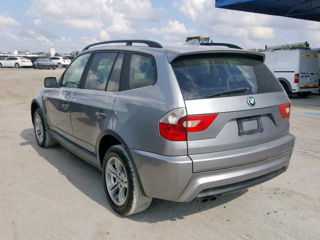 WBXPA93446WG92323 - 2006 BMW X3 3.0I GRAY photo 3