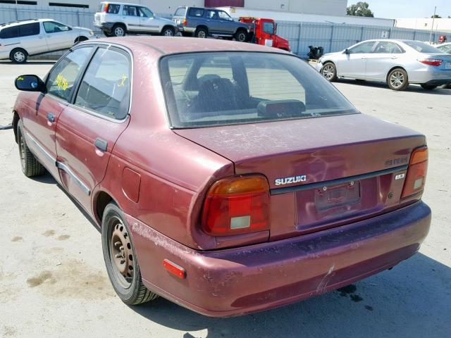 JS2GB41S9X5164091 - 1999 SUZUKI ESTEEM GL BURGUNDY photo 3