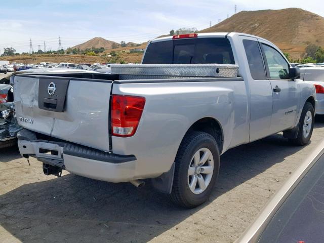 1N6AA0CH9BN322657 - 2011 NISSAN TITAN S SILVER photo 4