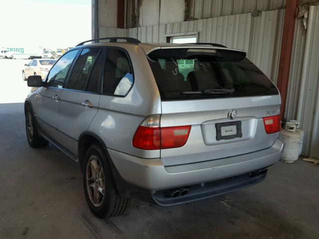 5UXFB33523LH42451 - 2003 BMW X5 4.4I SILVER photo 3