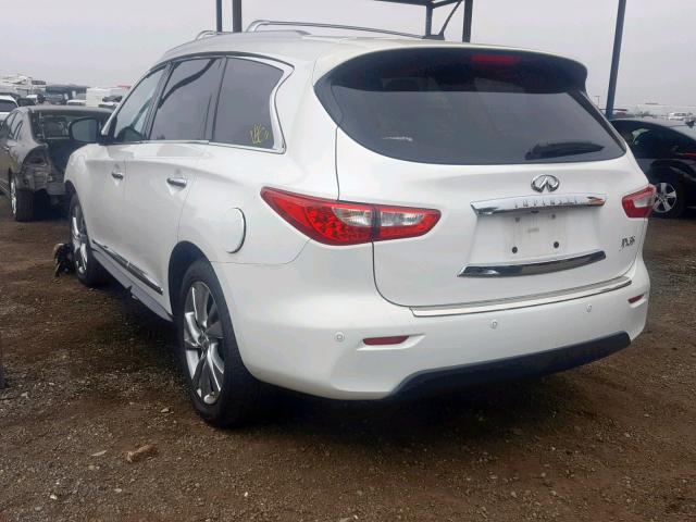 5N1AL0MN3DC345203 - 2013 INFINITI JX35 WHITE photo 3