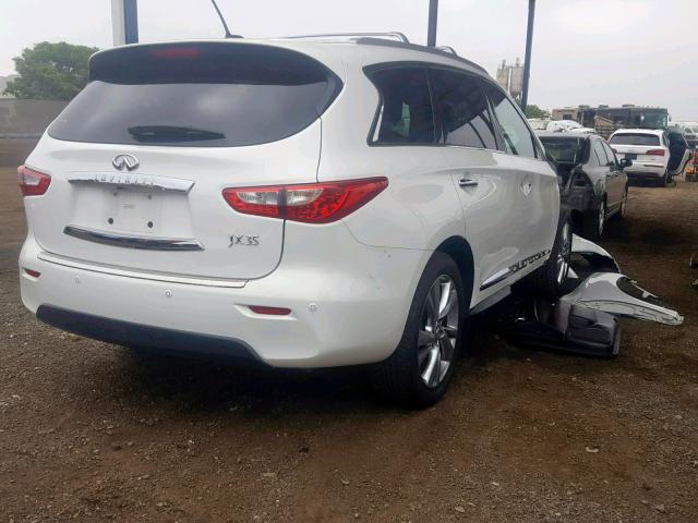 5N1AL0MN3DC345203 - 2013 INFINITI JX35 WHITE photo 4