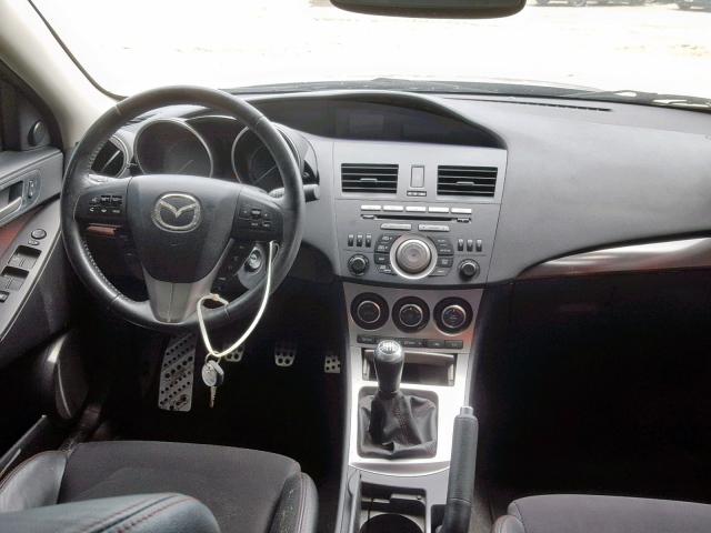 JM1BL1K31B1355172 - 2011 MAZDA SPEED 3 BLACK photo 9