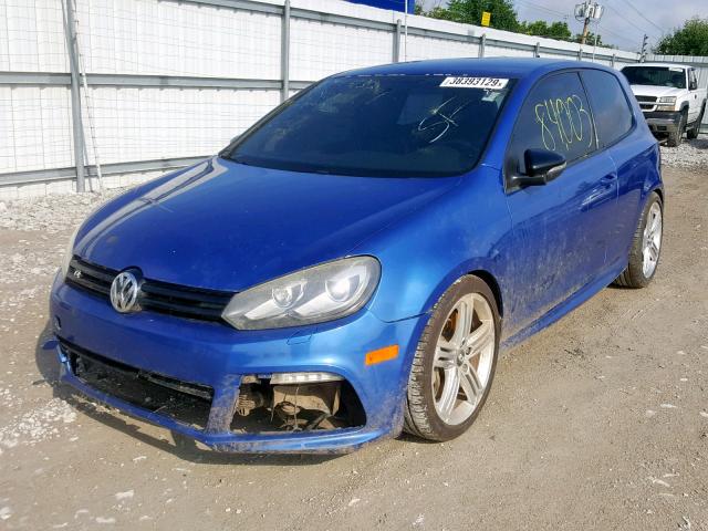 WVWRF7AJXDW015548 - 2013 VOLKSWAGEN GOLF R BLUE photo 2