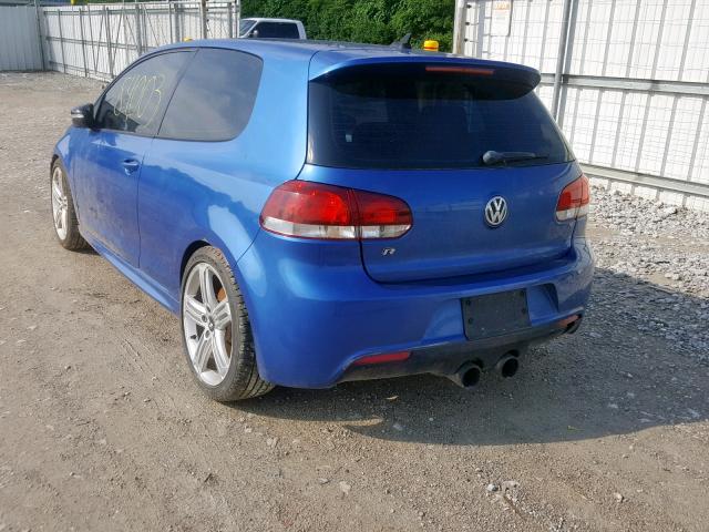 WVWRF7AJXDW015548 - 2013 VOLKSWAGEN GOLF R BLUE photo 3