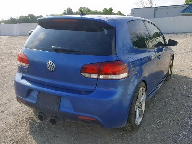 WVWRF7AJXDW015548 - 2013 VOLKSWAGEN GOLF R BLUE photo 4