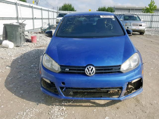 WVWRF7AJXDW015548 - 2013 VOLKSWAGEN GOLF R BLUE photo 9