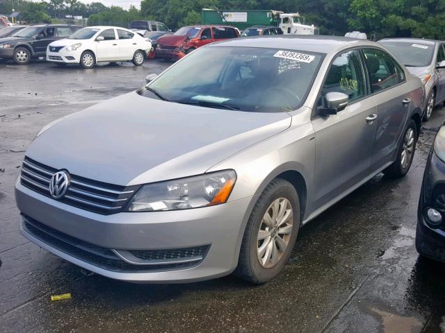 1VWAT7A3XEC074851 - 2014 VOLKSWAGEN PASSAT S GRAY photo 2