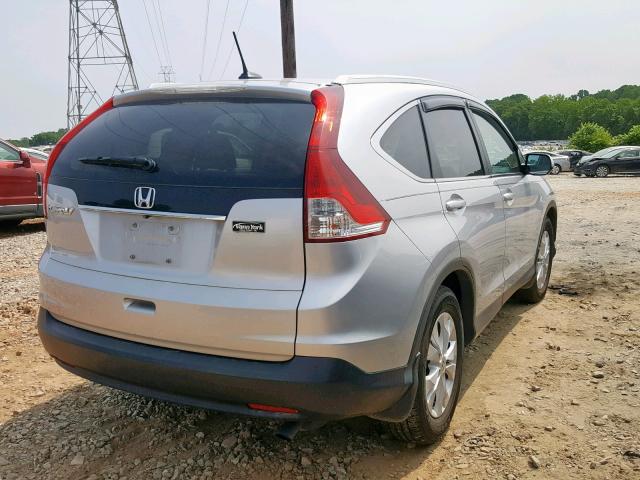 2HKRM3H73EH547482 - 2014 HONDA CR-V EXL BLUE photo 4