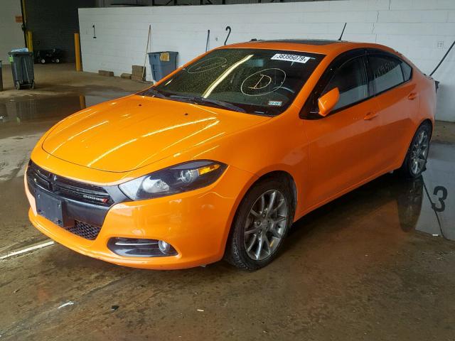 1C3CDFBB3ED854584 - 2014 DODGE DART SXT ORANGE photo 2