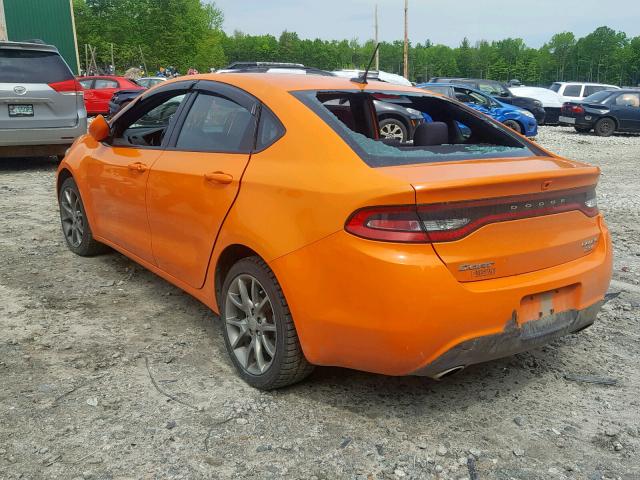 1C3CDFBB3ED854584 - 2014 DODGE DART SXT ORANGE photo 3