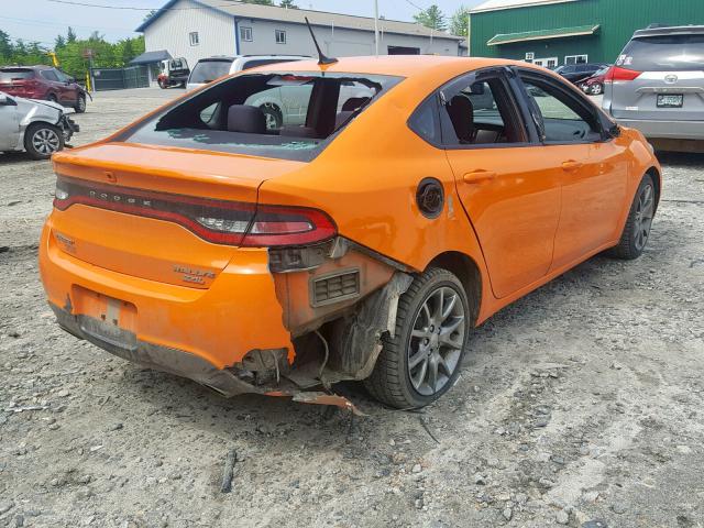 1C3CDFBB3ED854584 - 2014 DODGE DART SXT ORANGE photo 4