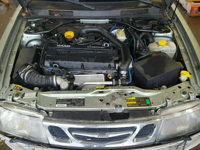 YS3DF58K922016040 - 2002 SAAB 9-3 SE GREEN photo 7