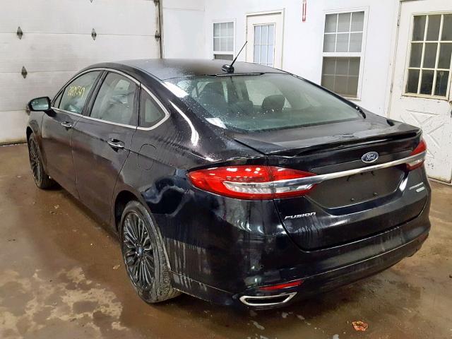 3FA6P0K99JR176005 - 2018 FORD FUSION TIT BLACK photo 3