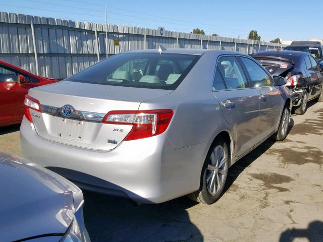 4T1BD1FKXCU052496 - 2012 TOYOTA CAMRY HYBR BEIGE photo 4