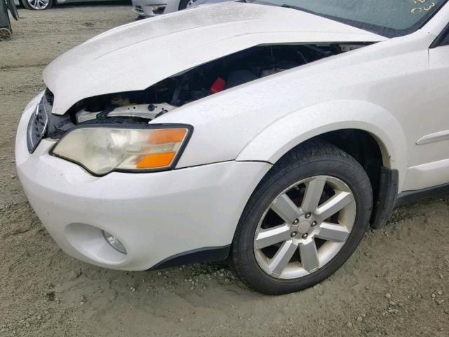 4S4BP61C677310585 - 2007 SUBARU LEGACY OUT WHITE photo 9