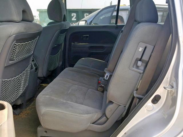 5FNYF28308B007510 - 2008 HONDA PILOT SE GRAY photo 6