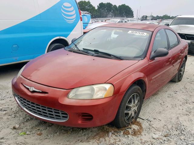 1C3EL46U61N728641 - 2001 CHRYSLER SEBRING LX RED photo 2