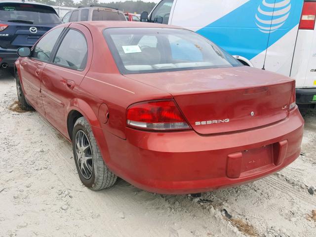 1C3EL46U61N728641 - 2001 CHRYSLER SEBRING LX RED photo 3