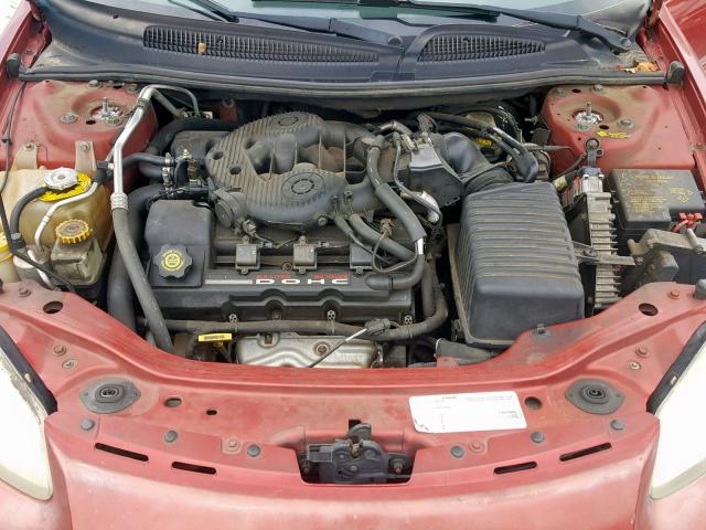 1C3EL46U61N728641 - 2001 CHRYSLER SEBRING LX RED photo 7