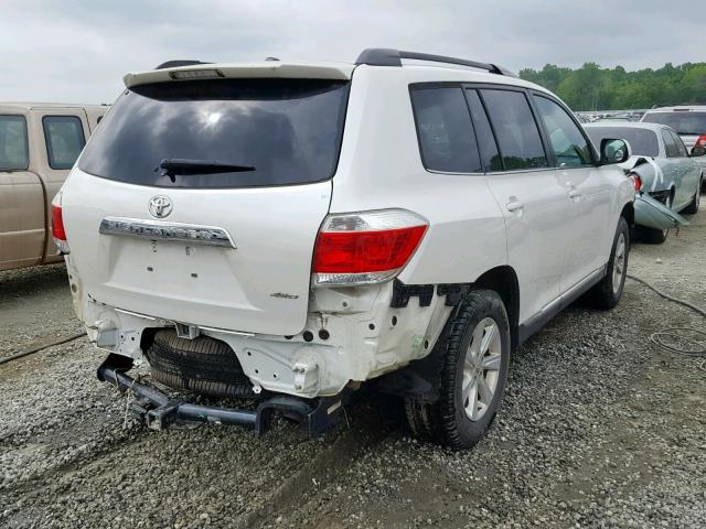 5TDBK3EH3CS117737 - 2012 TOYOTA HIGHLANDER WHITE photo 4