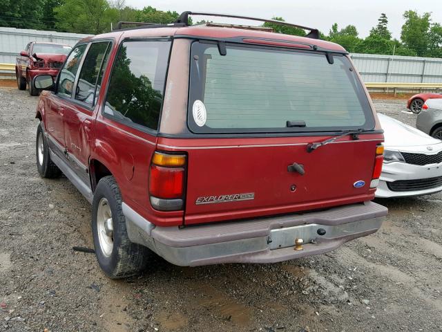 1FMDU34X2SZB27874 - 1995 FORD EXPLORER RED photo 3