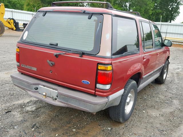 1FMDU34X2SZB27874 - 1995 FORD EXPLORER RED photo 4