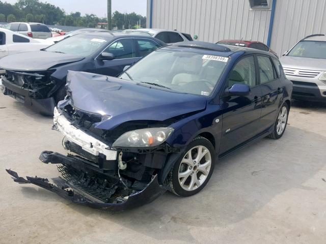 JM1BK343681153044 - 2008 MAZDA 3 HATCHBAC BLUE photo 2