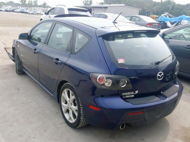 JM1BK343681153044 - 2008 MAZDA 3 HATCHBAC BLUE photo 3