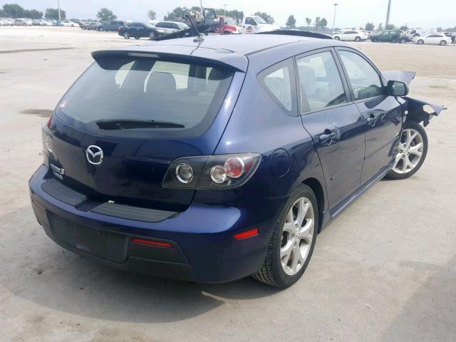 JM1BK343681153044 - 2008 MAZDA 3 HATCHBAC BLUE photo 4