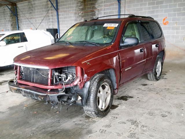 1GKDT13S852369524 - 2005 GMC ENVOY BURGUNDY photo 2