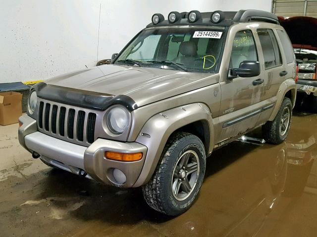 1J4GL38K54W144153 - 2004 JEEP LIBERTY RE TAN photo 2