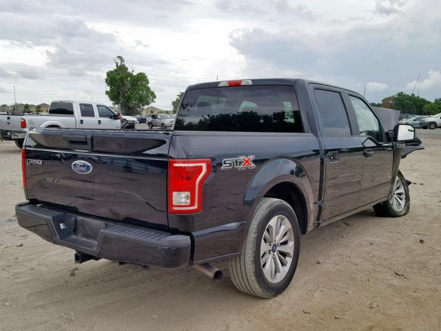 1FTEW1CP8HFB50384 - 2017 FORD F150 SUPER BLACK photo 4